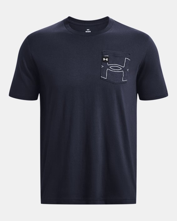 Camiseta de manga corta UA Elevated Core Pocket para hombre, Blue, pdpMainDesktop image number 4